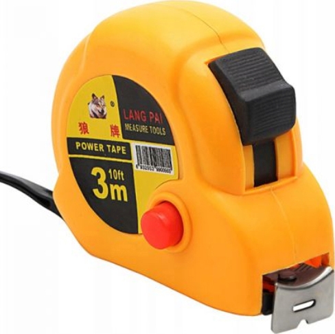 MERAČ, ROLOVACÍ METER, 3m, DVA ZÁMKY, AUTOMATICKÁ MERACIA PÁSKA
