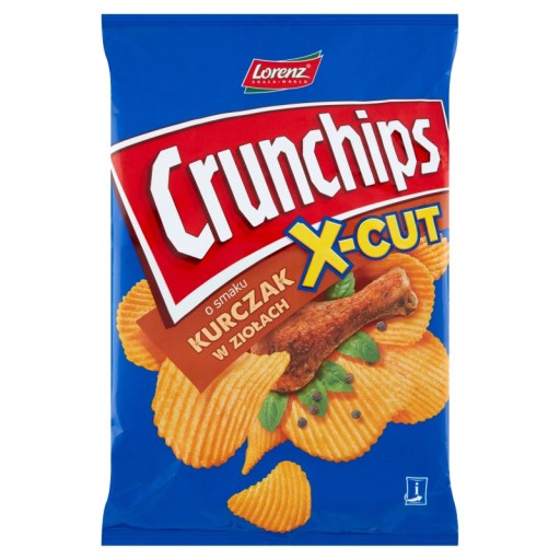 Crunchips X-Cut Chips kuracie mäso s bylinkami 140 g
