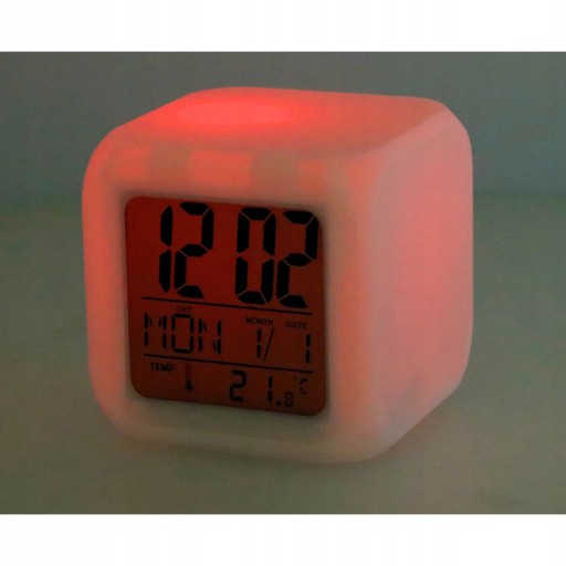 KAMELEON ALARM HODINY OSVETLENIE LCD HODINKY TEPLOMER LED ALARM 3v1