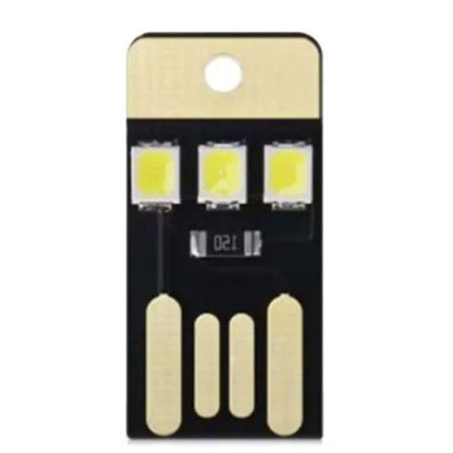 Mini LED USB lampa, čierna, 3 výkonné diódy