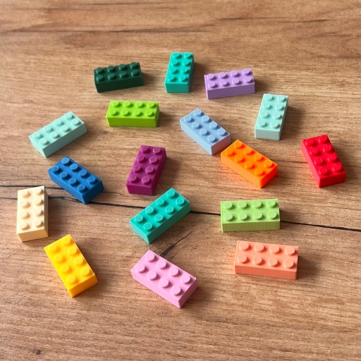 KAJAWIS Sada 6 kociek v štýle Lego 3D ozdoba na tortu EKO ozdoby na tortu