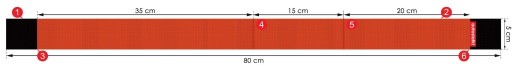 Samostatný suchý zips - Držiak na suchý zips do kufra - 80 cm
