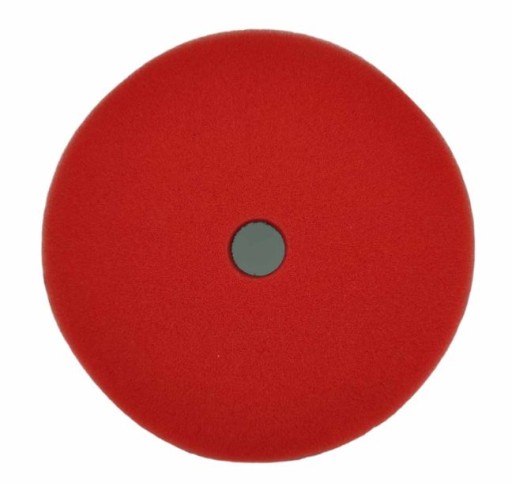 Červená špongia, leštiaci vankúšik na suchý zips, 125 mm, mäkký