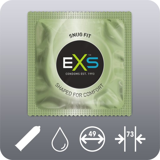 Kondómy malé VEĽKOSŤ S priliehavé tesne priliehajúce EXS Snug Fit 3 ks