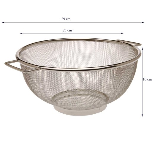 Kuchynské sitko s rúčkami, oceľ, 23 cm, sitko, kuchynský cedník, kov