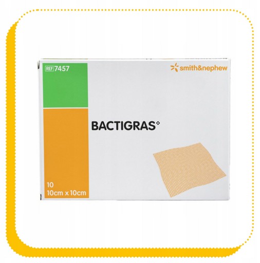 BACTIGRAS 10x10cm obväz s chlórhexidínom 1 ks
