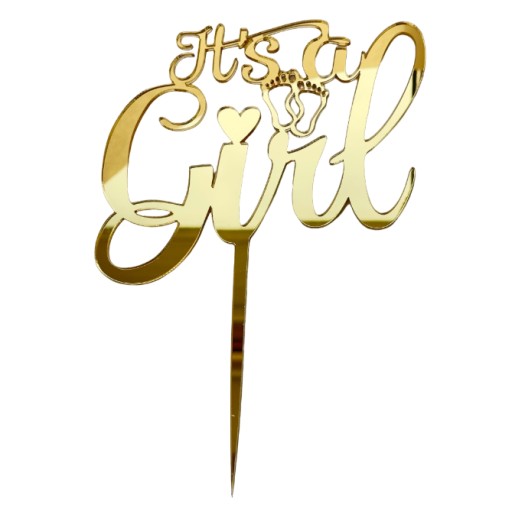 Topper Je to baby shower Golden Plexi