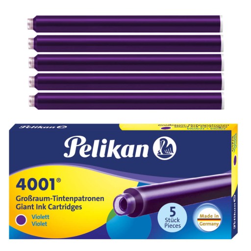 Fialové náboje Pelikan 5 ks.