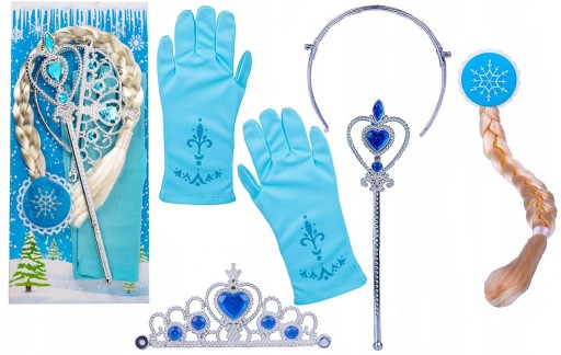 Set ELSA'S BRIT CROWN WAND TIARA GLOVES
