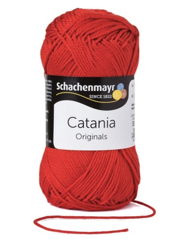 50g priadza 100% bavlna Catania červená 115