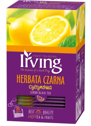 Čierny citrónový čaj 20 Irvingových obálok