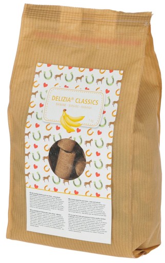 Delizia Classic konské maškrty, banán, 1 kg