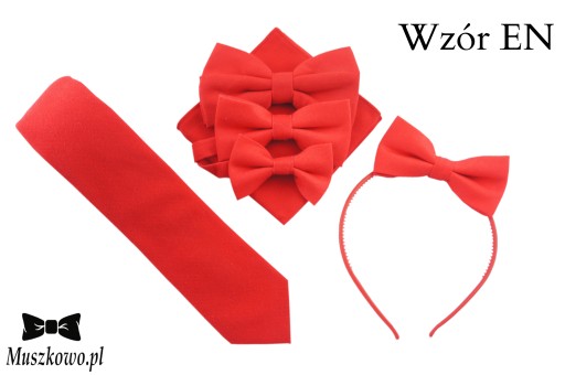 Červený BOWBAND, hladký, matný, elegantný