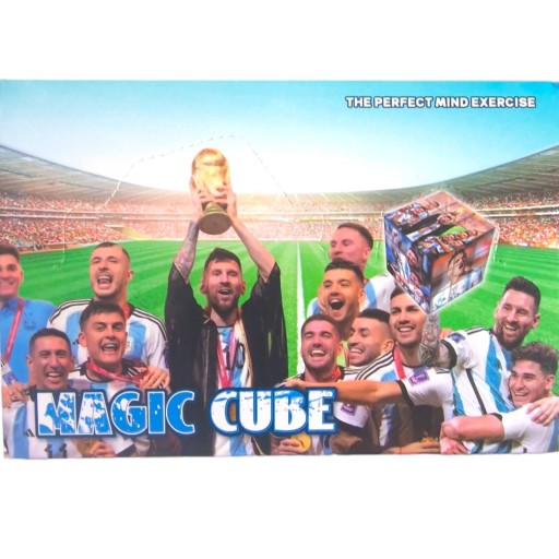 LOGICKÁ KOCKA NA SKLADANIE VZDELÁVACIEHO HÁDANKA 3x3x3 S FUTBALMI