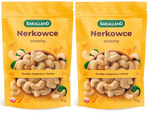 Bakalland kešu oriešky 75g x2