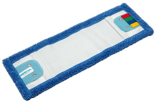 PROFESIONÁLNY PLOCHÝ MOP Z MIKROVLÁKNA 40 CM MODRÉ DUO UŠI + VRECKÁ