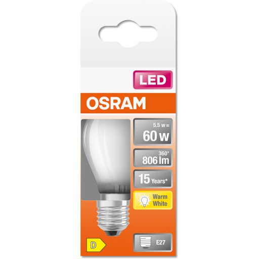 LED žiarovka SMALL BALL E27 5,5W = 60W 2700K OSRAM