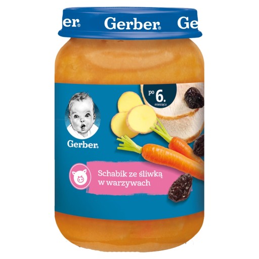 Gerber Bravčový kotlet slivková zelenina po 6 mesiacoch 190g