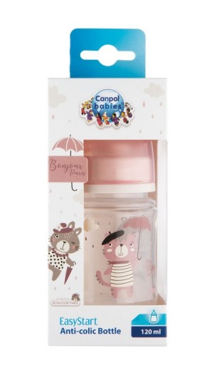 CANPOL fľaša so širokým hrdlom BONJOUR PARIS 120ml