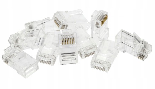 NEKU RJ45 8P8C UTP kat. 5e zátky priechodné 10 ks