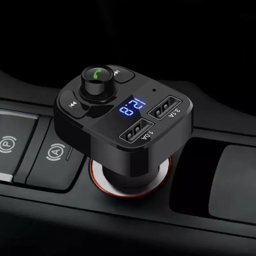 FM vysielač, Bluetooth MP3 nabíjačka 2x USB