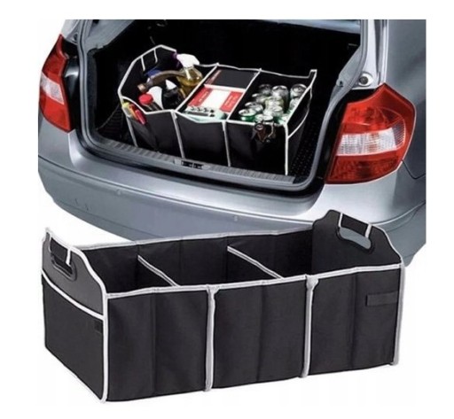 Taška organizér do kufra auta TRUNK 50x32,5x32,5cm čierna SVETLÁ