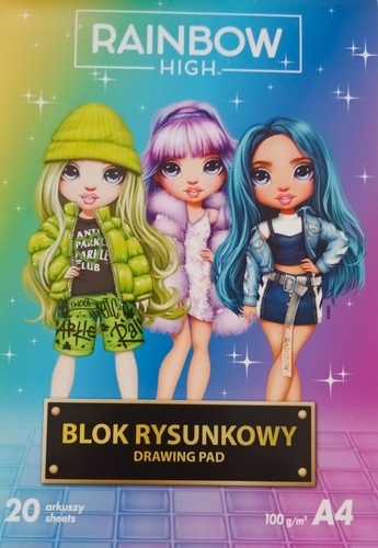 RAINBOW HIGH A4 podložka na kreslenie 100g 20 listov