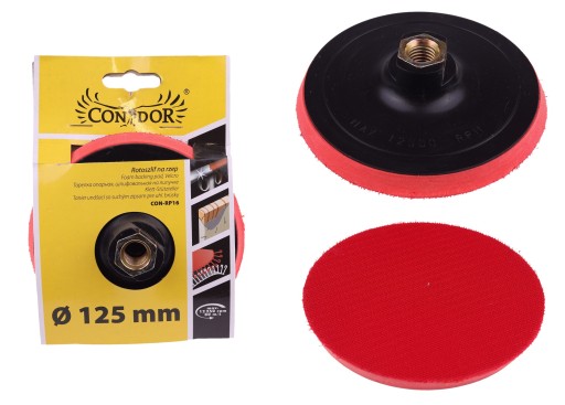 UHLOVÁ BRÚSKA BRÚSKA SO ŠPONGOU NA VELCRO 125 mm EURODISK MÄKKÉ ROTOSANDING