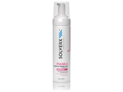 SOLVERX čistiaca pena pre citlivú pleť a 200 ml