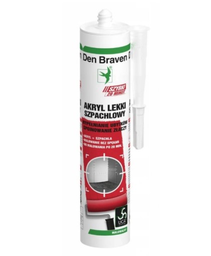 Den Braven Acrylic Quick Express Quick 20 Minute Light Putty White 280 ml