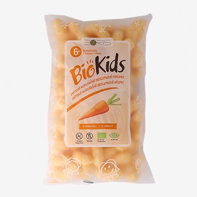 BIOKIDS - Bezlepkové kukuričné a mrkvové chrumky 55g - BIO