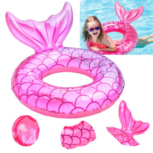 Nafukovací krúžok na plávanie pre dieťa Ring s plutvou 60cm SP0750