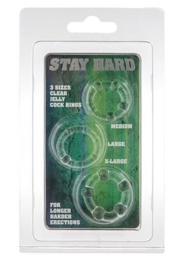 STAY HARD SADA 3 GÉLOVÝCH EREKČNÝCH KRÚŽKOV NA PENIS
