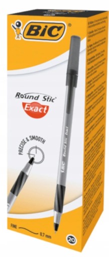 Bic Round Stic Exact Office Pen Blue x2