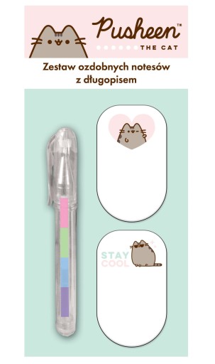 Sada mini dúhového pera + 2 zošity PUSHEEN