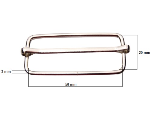 Kožený regulátor 50 / 20 / 3 mm 10 ks, strieborný