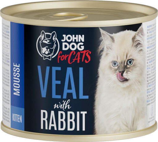 John Dog for Cats junior food teľacia pena 200g