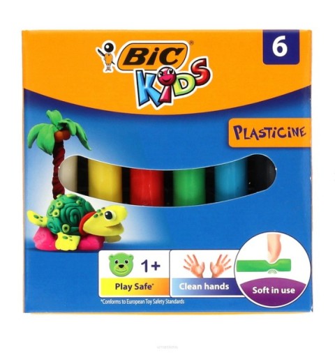 Neznačkujúca Creative Plasticine BIC KIDS 6 farieb