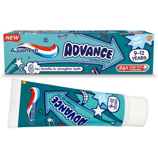 ZUBNÁ PASTA PRE DETI 9-12 ROKOV AQUAFRESH ADVANCE S FLUORIDOM DB5