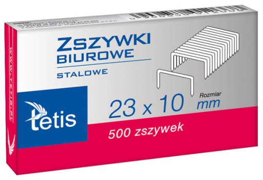 KANCELÁRSKE ZOŠÍVAČKY do zošívačky 23/10 500 kusov Tetis SPRÁVNE RÝCHLO