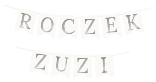 FLAGING Banner Garland Strieborné PÍSMENO M 15x21cm
