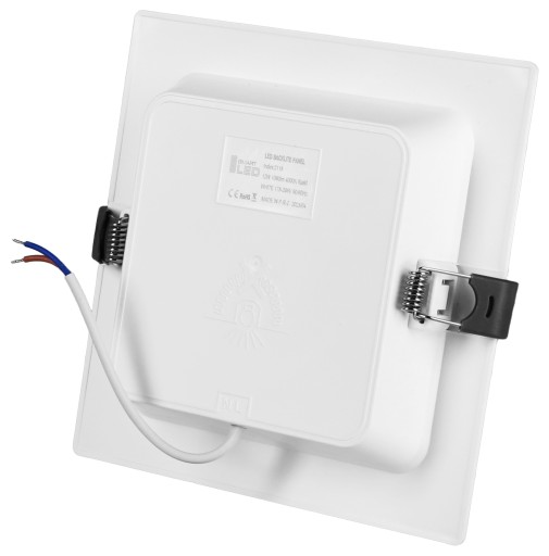 Stropný LED panel pod omietku 6W štvorcový zapustený tenký biely