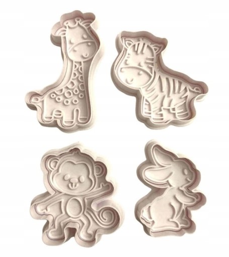 KRÁJAČE NA COOKIE ZEBRA OPICE ŽIRAFA REZANÉ ZVIERATÁ SAFARI 4