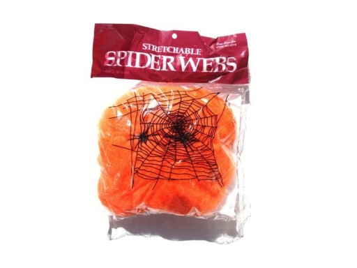 Halloweenska pavučina, oranžová, 60g
