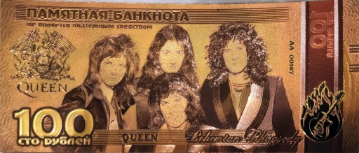 Krásna zberateľská bankovka kráľovnej Freddyho Mercuryho