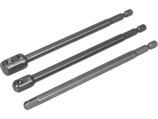 Yato HEX adaptéry PRE nástrčky 1/4 3/8 1/2 15cm 3ks
