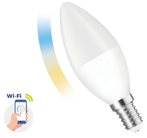 E14 LED 5W 2700-6500K stmievateľná Smart WiFi TUYA