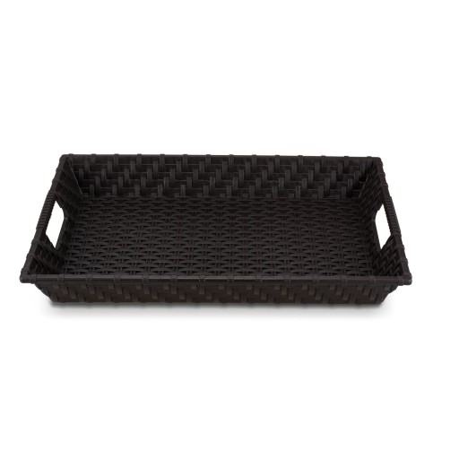 Ľahký DEKORATÍVNY PODNOB PODÁVAČEK s rúčkami 48x35cm vzor RATTAN