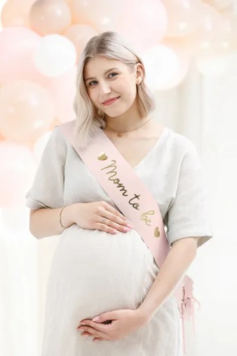 Šerpa na bábätko, Mom to be - ružová, 75 cm