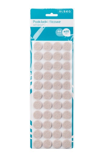 PODLOŽKY PLSTENÉ 20 mm okrúhle béžové 44 ks